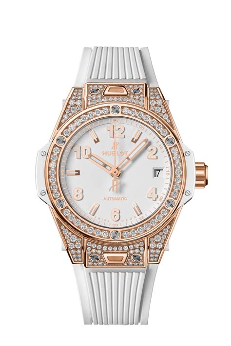 Big Bang One Click King Gold White Pavé 39 mm 